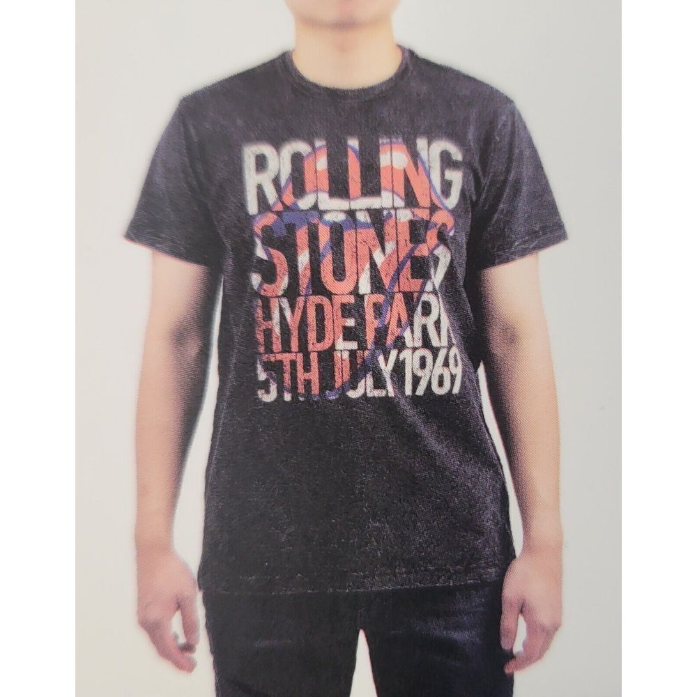 The Rolling Stones‎ Hyde Park 1969 Graphic T-Shirt Rock Band Tee Mens Medium new